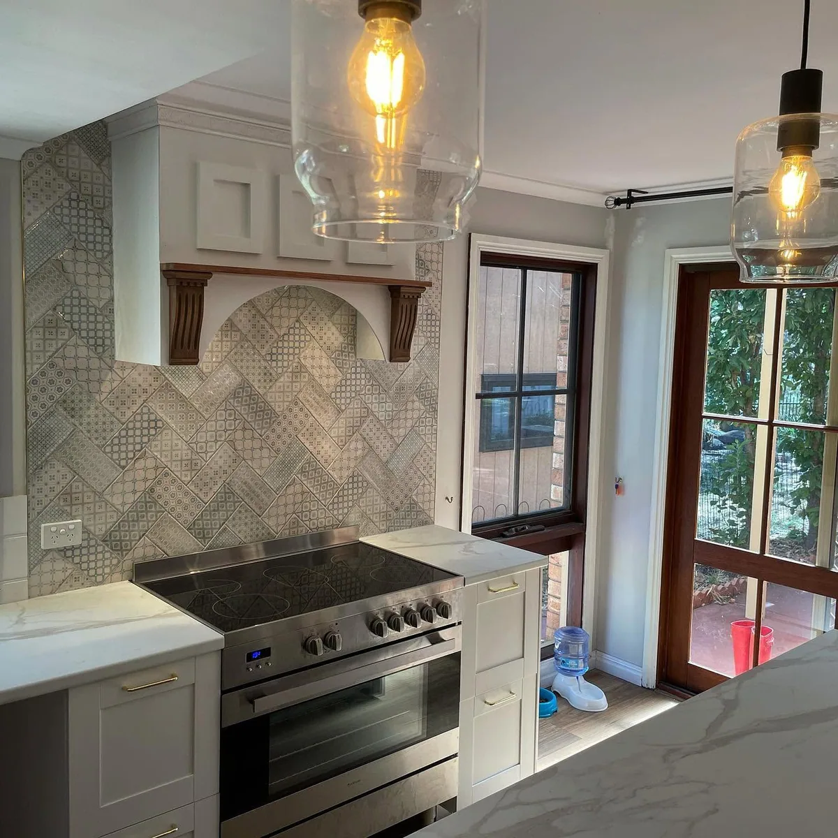 Herringbone Feature Floor — feature work in Reynella, SA by Becks Bathrooms and Tiling